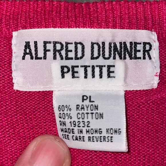 NWT Alfred Dunner Short Sleeve Floral Embroidered Sweater.  Large Petite. - Picture 10 of 12